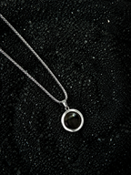 Karuppu Black Stone Pendant Necklace