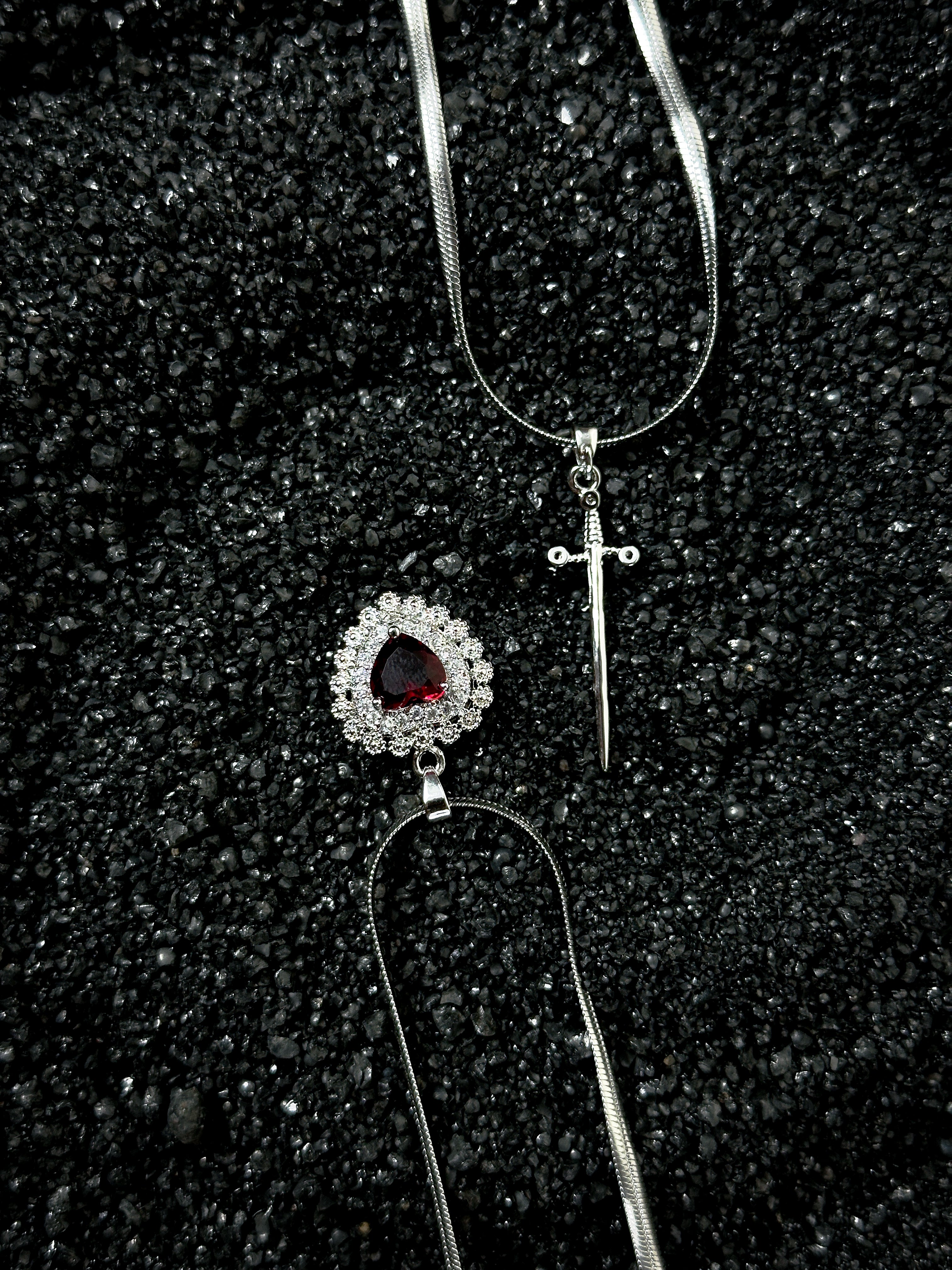Love & War Necklace| Couple Sword Chain
