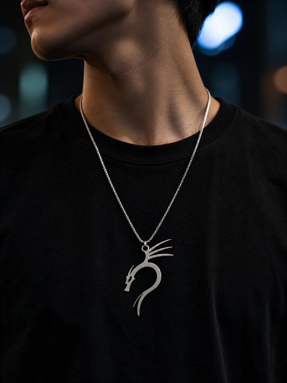 Cyber Drake Pendant Necklace